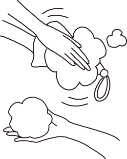 泡立てるイラスト